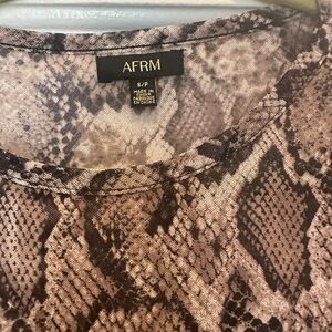 AFRM Snake Print Top